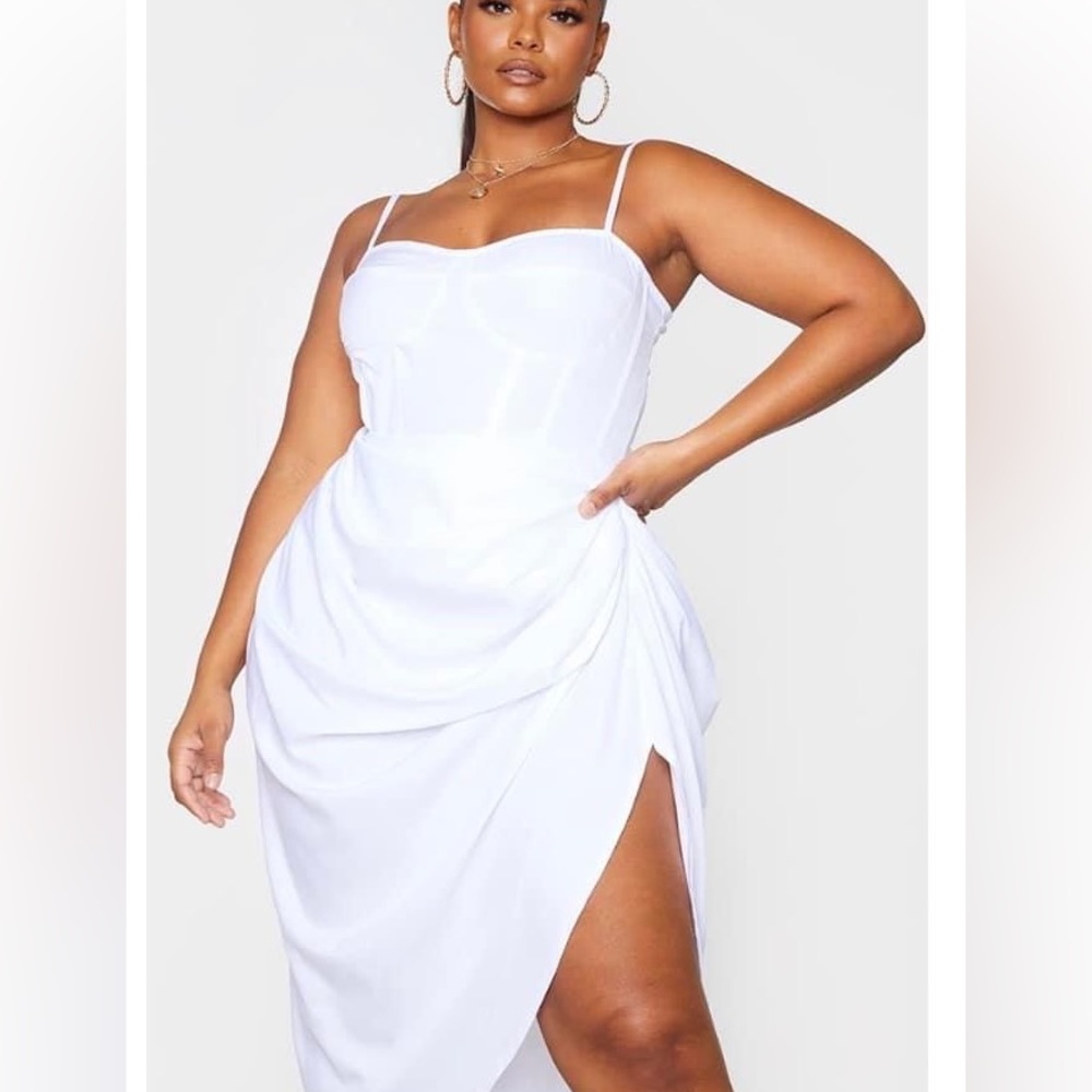 White corset top and skirt